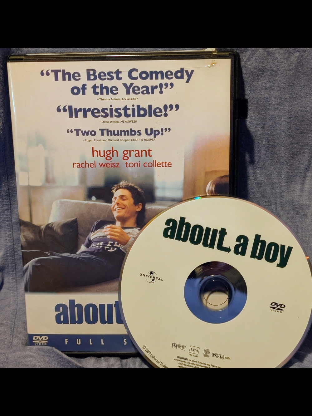 Universal About a Boy DVD — White and Blue Artwork